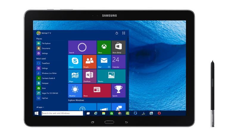 Samsung выпустит 12-дюймовый планшет на ОС Windows 10