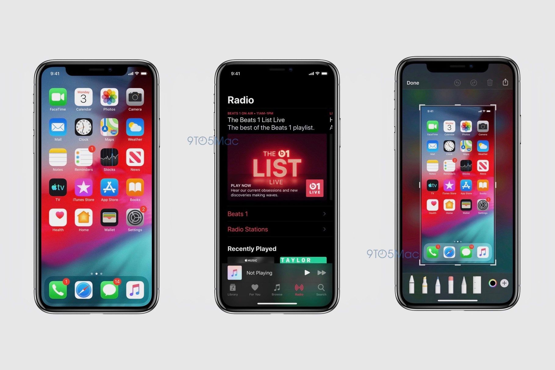В сеть утекли скриншоты iOS 13 с тёмной темой и обновлёнными приложениями