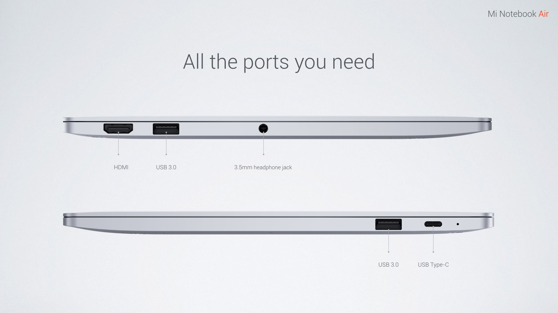 Порты Mi Notebook Air